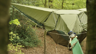 Illustration for article titled This Hammock Tent Is Like a Swanky Hanging Three Bedroom Apartment